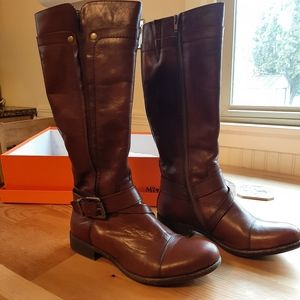 Miz Mooz tall brown leather boots